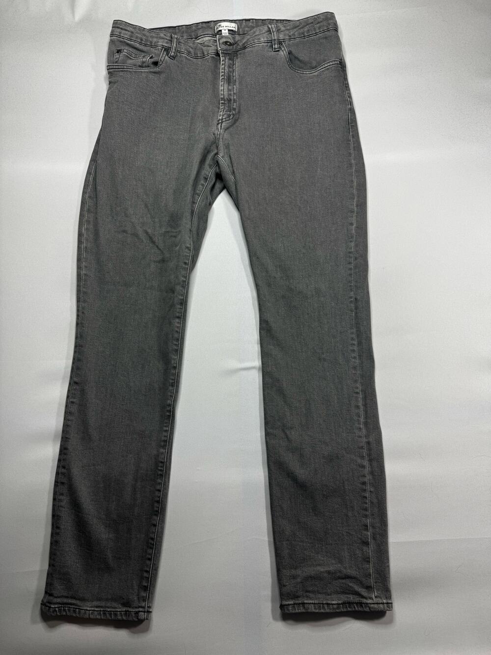 Peter Millar Men's Straight Leg Gray Stretch Denim Jeans - Size 38 (37x33.5)
